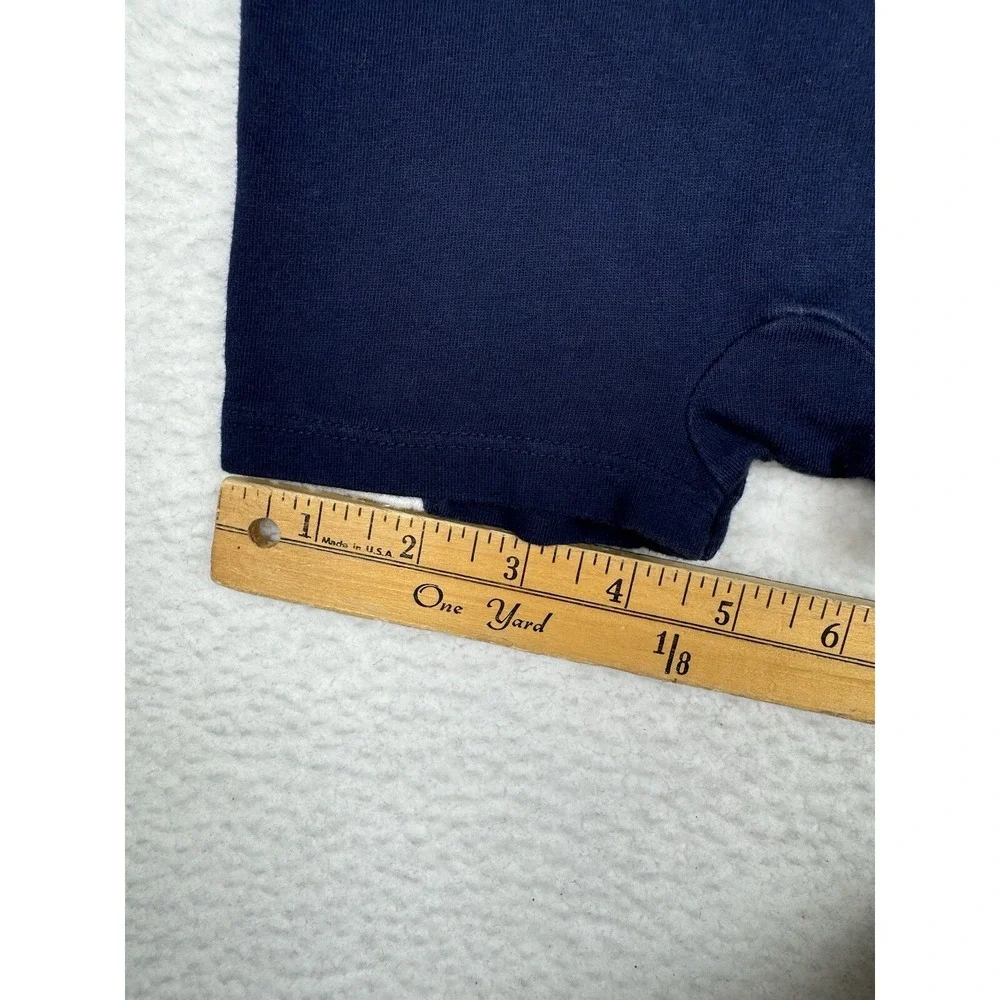 Ralph Lauren One Piece Navy Blue Dia White Stripe Crest - Toddler 9M